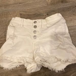 Abercrombie kids white denim shorts